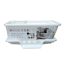 Load image into Gallery viewer, Sanko Plastic Dish Drying Basket, No. 1, Approx. 32.6 x 45 x 18.2 cm, Made in Japan, Available in 2 Colors (Dish drying basket, dish drying rack, kitchen rack, dish basket, dish drying basket, dish stand, dish drying rack, dish storage)