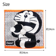 Muat gambar ke penampil Galeri, Kusunoki Monori Guest Towel Doraemon Stripe Approx. 34cm x 34cm A-91165-51-OR (Hand Towel Towel Mini Towel Wash Towel Cotton Towel 100% Cotton Soft Soft)