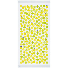 Load image into Gallery viewer, Bath Towel Cloth Reading Large Towel Tenugui Lemon Blue Approx. 58 x 120cm