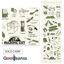 Cargar imagen en el visor de la galería, Face Towel Cloth Reading SOLO CAMP Ivory Approx. 33 x 100cm