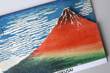 Cargar imagen en el visor de la galería, Sticker Wall Ukiyoe Deco Museum Katsushika Hokusai Thirty-six Views of Mt. Fuji Clear Wind Approx. 10 x 14cm