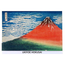 Cargar imagen en el visor de la galería, Sticker Wall Ukiyoe Deco Museum Katsushika Hokusai Thirty-six Views of Mt. Fuji Clear Wind Approx. 10 x 14cm