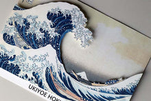 Cargar imagen en el visor de la galería, Sticker Wall Ukiyoe Deco Museum Katsushika Hokusai Thirty-six Views of Mt. Fuji The Great Wave off Kanagawa Approx. 10 x 14 cm