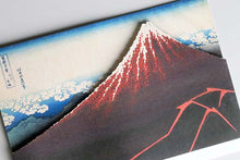 Cargar imagen en el visor de la galería, Sticker Wall Ukiyoe Deco Museum Katsushika Hokusai Thirty-Six Views of Mt. Fuji Yamashita White Rain Approx. 10 x 14 cm