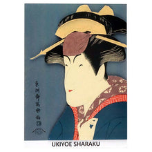 Cargar imagen en el visor de la galería, Sticker Wall Ukiyoe Deco Museum Toshusai Sharaku Tomisaburo Nakayama's Miyagi Approx. 10 x 14cm