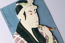 Cargar imagen en el visor de la galería, Sticker Wall Ukiyoe Deco Museum Toshusai Sharaku 4th generation Matsumoto Koshiro's Sanya no Sajiya Gorobei Approx. 10 x 14 cm