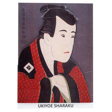 Cargar imagen en el visor de la galería, Sticker Wall Ukiyoe Deco Museum Toshusai Sharaku Third generation Ichikawa Yaozo Tanabe Bunzo Approx. 10 x 14 cm
