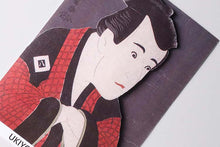 Cargar imagen en el visor de la galería, Sticker Wall Ukiyoe Deco Museum Toshusai Sharaku Third generation Ichikawa Yaozo Tanabe Bunzo Approx. 10 x 14 cm