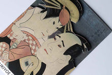 Cargar imagen en el visor de la galería, Sticker Wall Ukiyoe Deco Museum Toshusai Sharaku Third generation Sanogawa Ichimatsu's white man from Gion-cho and Ichikawa Tomiemon's Kanizaka Fujima
