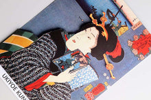 Cargar imagen en el visor de la galería, Sticker Wall Ukiyoe Deco Museum Kuniyoshi Utagawa Sankai Medendo Zue I want to see Tsuzuki Shishu Nishinomiya Shiroo Approx. 10 x 14cm