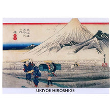 Cargar imagen en el visor de la galería, Sticker Wall Ukiyoe Deco Museum Hiroshige Utagawa Fifty-three Stations of the Tokaido Hara Asano Fuji Approx. 10 x 14cm