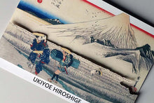 Cargar imagen en el visor de la galería, Sticker Wall Ukiyoe Deco Museum Hiroshige Utagawa Fifty-three Stations of the Tokaido Hara Asano Fuji Approx. 10 x 14cm