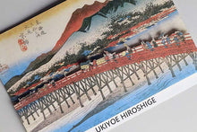 Cargar imagen en el visor de la galería, Sticker Wall Ukiyoe Deco Museum Hiroshige Utagawa Tokaido Fifty-Three Stations Kyoshi Sanjo Ohashi Bridge Approx. 10 x 14cm