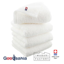 Load image into Gallery viewer, Imabari Towel Certified Face Towel Made in Japan White Approx. 80 x 34cm Set of 4