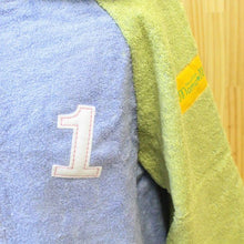 Load image into Gallery viewer, mama&me NUMBER-COLOR Kids Bathrobe S (Length approx. 48cm x Width 39cm) Light Blue (NO.1)