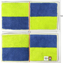Load image into Gallery viewer, Imabari Towel Otta Half Towel Handkerchief Blue x Green 25 x 12.5cm 15-02