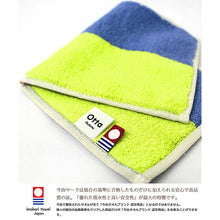 Load image into Gallery viewer, Imabari Towel Otta Half Towel Handkerchief Blue x Green 25 x 12.5cm 15-02