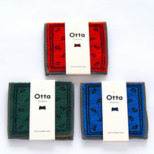 Load image into Gallery viewer, Imabari Towel Otta Half Towel Handkerchief 22-48 Set of 3 Blue, Green, Orange 25 x 12.5cm OT22-0200-0948