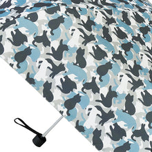 Load image into Gallery viewer, Folding Umbrella Cat Series Sunny or Rainy Cat Camo Blue 55cm JKO-491-06