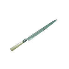 Load image into Gallery viewer, Tosa Knife Polished Single Edge Masao (Yanagiba) Knife Marble Handle White Steel No. 2 (Blade Length 24cm)