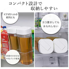 Laden Sie das Bild in den Galerie-Viewer, Iwasaki Industries Fellowes Water Pitcher, Seamless Vertical/Horizontal Design, 1.2L, Approx. 9.2 x 9.2 x 25cm, Made in Japan, Suitable for Hot Water, White, K-1273W (Pitcher, Barley Tea Pot, Cold Water Pot, Water Pitcher)