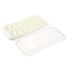 Cargar imagen en el visor de la galería, Iwasaki Kogyo Ice Tray Fellowes with Lid, Approx. 12.8 x 27 x 4.6 cm, Made in Japan, White, K-285WL (Ice Tray, Ice Maker, Ice Tray, Ice Case, Ice Making, Ice Maker, with Lid, 14 Compartments)
