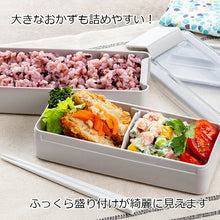 将图片加载到图库查看器,Iwasaki Industrial Bento Box Easy Care Lunch Box 2 Tiers with Chopsticks 680ml Approx. 18.2 x 7.4 x 8.4cm Dishwasher Safe Microwave Safe Greige B-1488GB (Bench Box Lunch Box 2 Tier Bento Box)