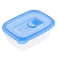 Muat gambar ke penampil Galeri, Iwasaki Industrial Storage Container Smart Flap Square Type S Antibacterial 400ml 4 pieces Approx. 10.3 x 14.7 x 9.7cm Made in Japan Microwave Safe Blue A-040BA (Storage Container Food Storage Container Sealed Container Sealed Container)
