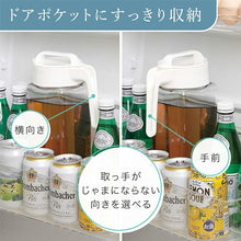 Load image into Gallery viewer, Iwasaki Industries Fellowes Pitcher, Vertical/Horizontal Square Pitcher, 2.1L, Approx. 15.1 x 10.4 x 30.2cm, Made in Japan, Suitable for Hot Water, White, K-1298WH (Pitcher, Barley Tea Pot, Cold Water Pot, Water Pitcher)