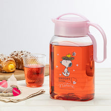 Load image into Gallery viewer, Iwasaki Kogyo Snoopy Vertical/Horizontal Screw Pitcher, 1.8L, Approx. 16.3 x 10.2 x 24.5cm, Made in Japan, Suitable for Hot Water, Pink, K-1282LP (Pitcher, Barley Tea Pot, Cold Water Pot, Water Pitcher, Water Jug)
