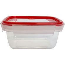 Cargar imagen en el visor de la galería, Storage Container Just Lock Rectangular Red M Approx. 430ml 3 pieces PL-66 (Container 430ml set, storage, easy to wash, integrated, integrated gasket, pre-made, subdivided, airtight, leak-proof liquid)