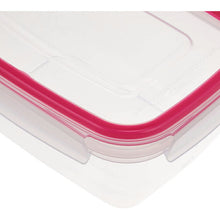 Cargar imagen en el visor de la galería, Storage Container Just Lock Rectangular Pink L Approx. 600ml 2 pieces PL-67 (Container 600ml set, storage, easy to wash, integrated, integrated gasket, pre-made, subdivided, airtight, leak-proof liquid)