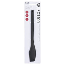 Cargar imagen en el visor de la galería, KAI SELECT100 Slim Silicone Spatula Dishwasher Safe Black Approx. 22.2 x 3 x 0.8cm DH3142