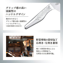 Cargar imagen en el visor de la galería, Knife Seki Magoroku Takuso Nakiri 165mm Made in Japan Silver AB5168