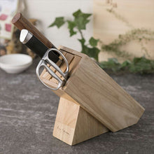 Cargar imagen en el visor de la galería, Knife stand KaiHouse SELECT wooden knife block approx. 23.1 x 8.7 x 19.5 cm AP5321