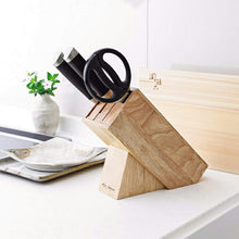 Cargar imagen en el visor de la galería, Knife stand KaiHouse SELECT wooden knife block approx. 23.1 x 8.7 x 19.5 cm AP5321
