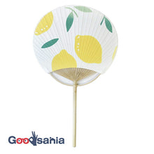 Load image into Gallery viewer, Uchiwa LemonTree Fan White Approx. 22 x 35.5cm
