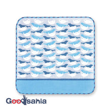 Load image into Gallery viewer, Handkerchief Town Girl's Handkerchief Fluffy Seal Blue Approx. 25 x 25 cm