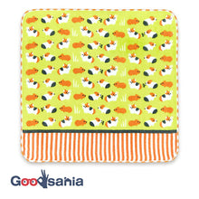 将图片加载到图库查看器,Handkerchief Town Girl's Handkerchief ~Animal Edition~ Guinea Pig Green Approx. 25 x 25cm