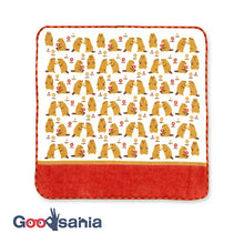 Load image into Gallery viewer, Miyamoto Handkerchief JIKANSTYLE Town Girl's Handkerchief Zoo Edition Marmot Approx. 25 x 25 cm Made in Japan 02861 (Handkerchief, Gauze, Handkerchief Towel, Pile, Cotton, 100% Cotton, Made in Japan)