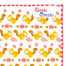 将图片加载到图库查看器,Handkerchief Children's handkerchief acchi cocchi squirrel red approx. 15 x 15 cm
