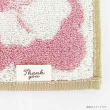将图片加载到图库查看器,Handkerchief Gift Jacquard Handkerchief ~Flower Shop Cat~ Sweet Pea Pink Approx. 25 x 25cm