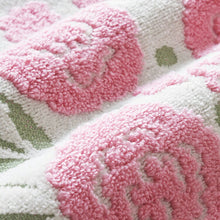 Load image into Gallery viewer, Handkerchief Gift Jacquard Handkerchief ~Flower Shop Cat~ Carnation Pink Approx. 25 x 25cm