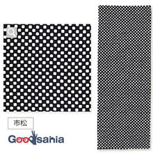 将图片加载到图库查看器,Tenugui, small pattern hand towel, checkered pattern, black, approx. 33 x 90 cm