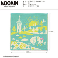 将图片加载到图库查看器,Handkerchief Moomin Mie Gauze Handkerchief Bouquet Green Approx. 25 x 25 cm