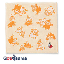 将图片加载到图库查看器,Handkerchief Moomin Mie Gauze Handkerchief Little My & Children Beige Approx. 25 x 25 cm