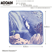 将图片加载到图库查看器,Handkerchief Moomin Smartphone/Glasses cleaning handkerchief Under the sea Blue Approx. 20 x 20 cm