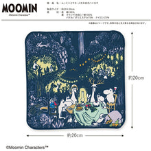Load image into Gallery viewer, Handkerchief Moomin Smartphone/Glasses Cleaning Handkerchief Party Navy Approx. 20 x 20cm