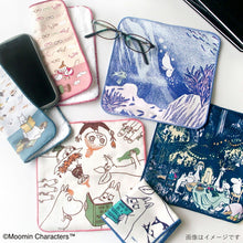 Load image into Gallery viewer, Handkerchief Moomin Smartphone/Glasses Cleaning Handkerchief Party Navy Approx. 20 x 20cm