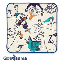 将图片加载到图库查看器,Handkerchief Moomin Smartphone/Glasses cleaning handkerchief Friends Blue approx. 20 x 20 cm